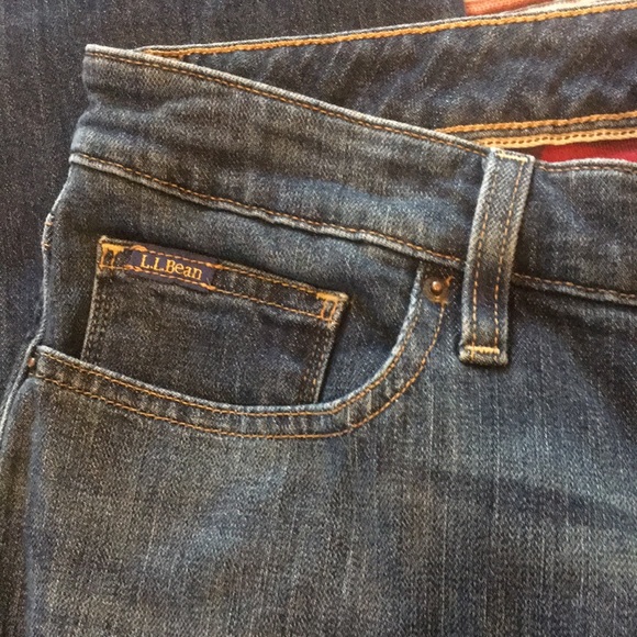 L.L.Bean Flannel Lined High Waist Classic Fit Jeans size 16P - Picture 6 of 13